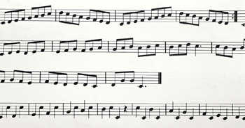 An image of musical notes on a page.