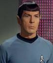 A picture of Mr. Spock played by Leonard Nimoy, of the original Star Trek series.