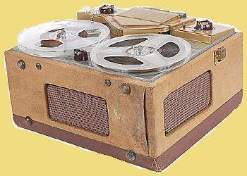 An old reel-to-reel tape recorder.